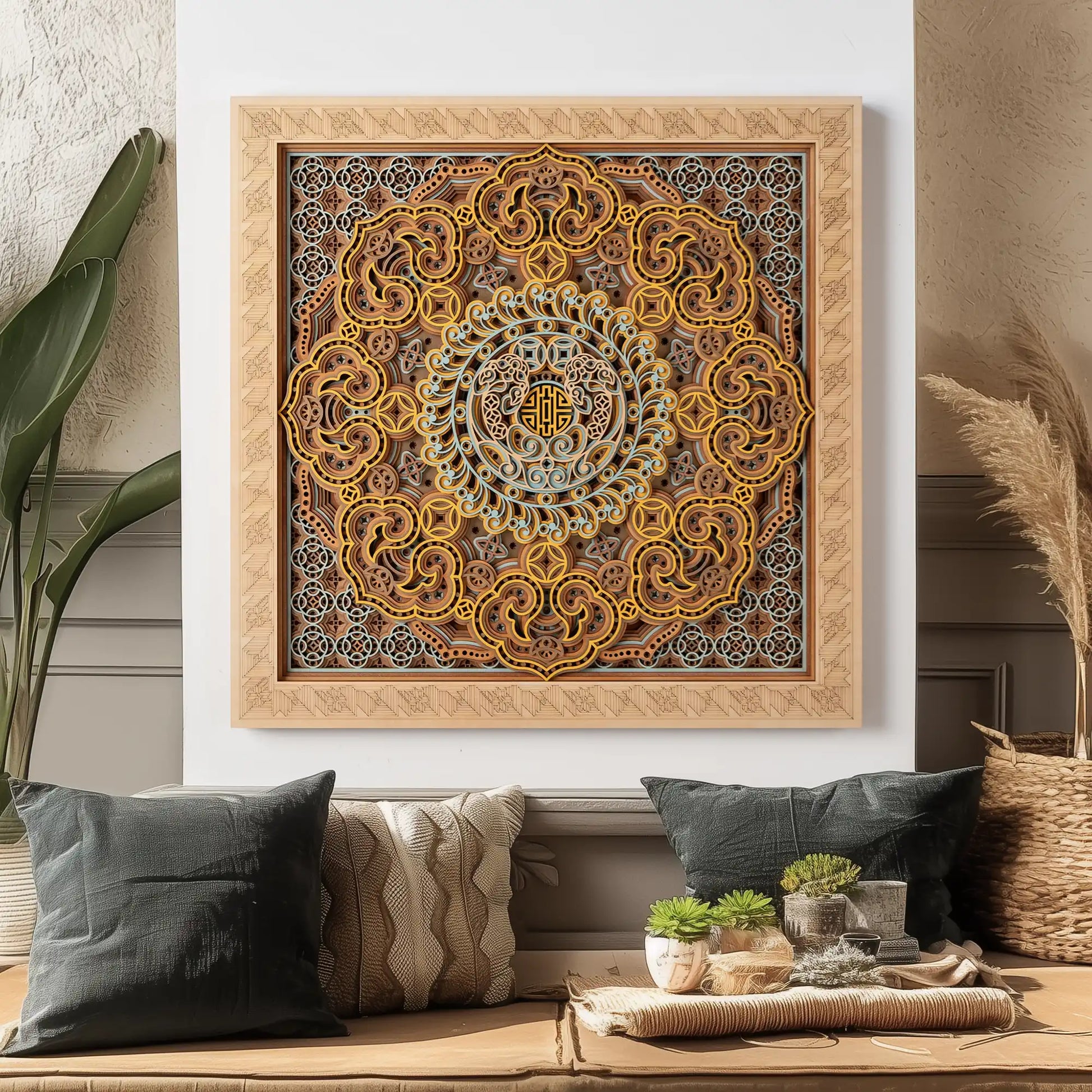 Eightfold Fortune Mandala Livingroom