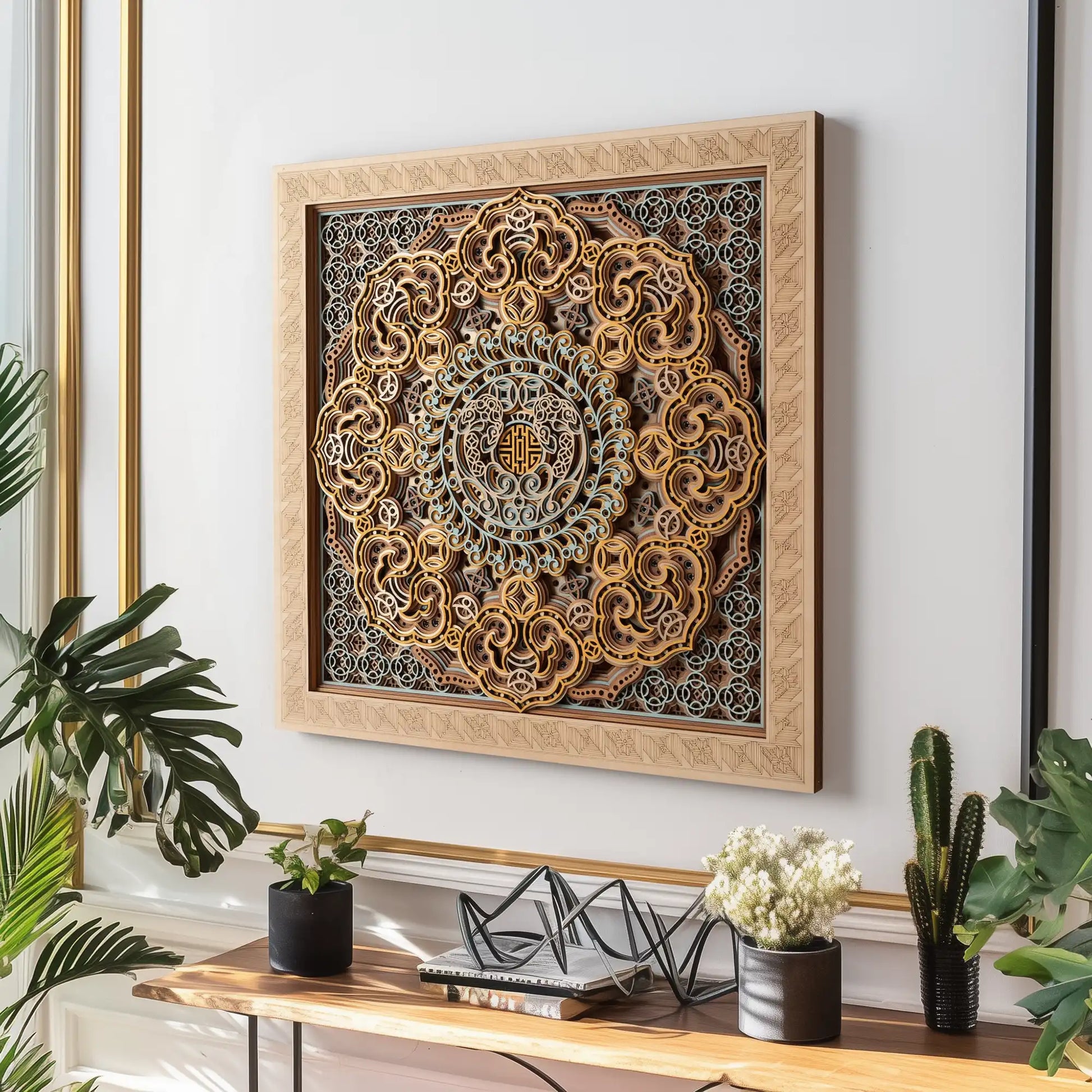 Eightfold Fortune Mandala Livingroom