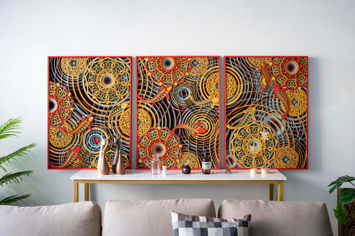 STEREOWOOD——『Koi 』 壁饰 STEREOWOOD Three piece Red