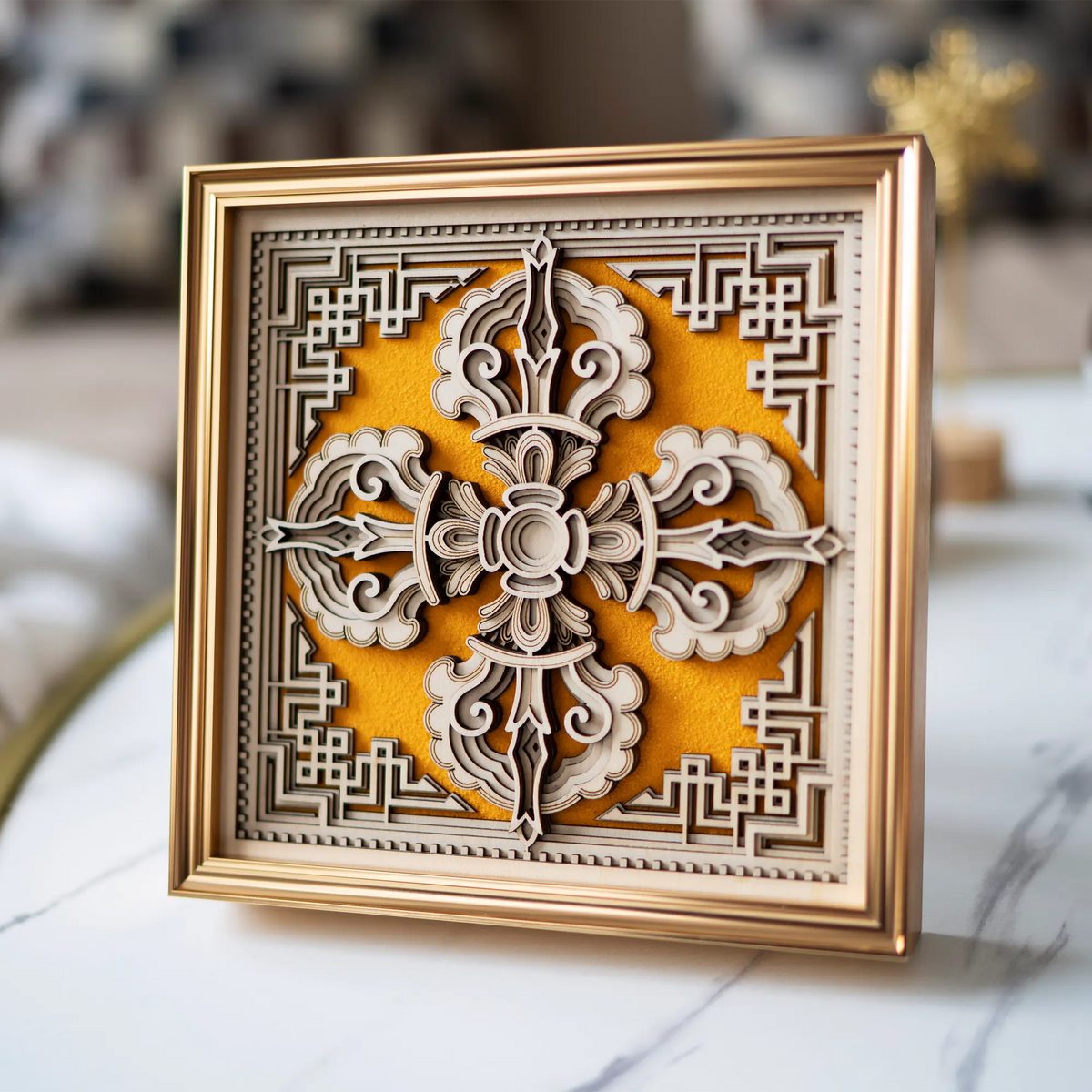 Auspicious Vajra elevation view