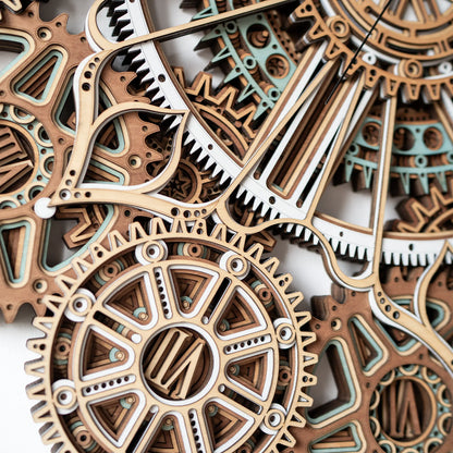 Celestial Gear Wall Clock detail