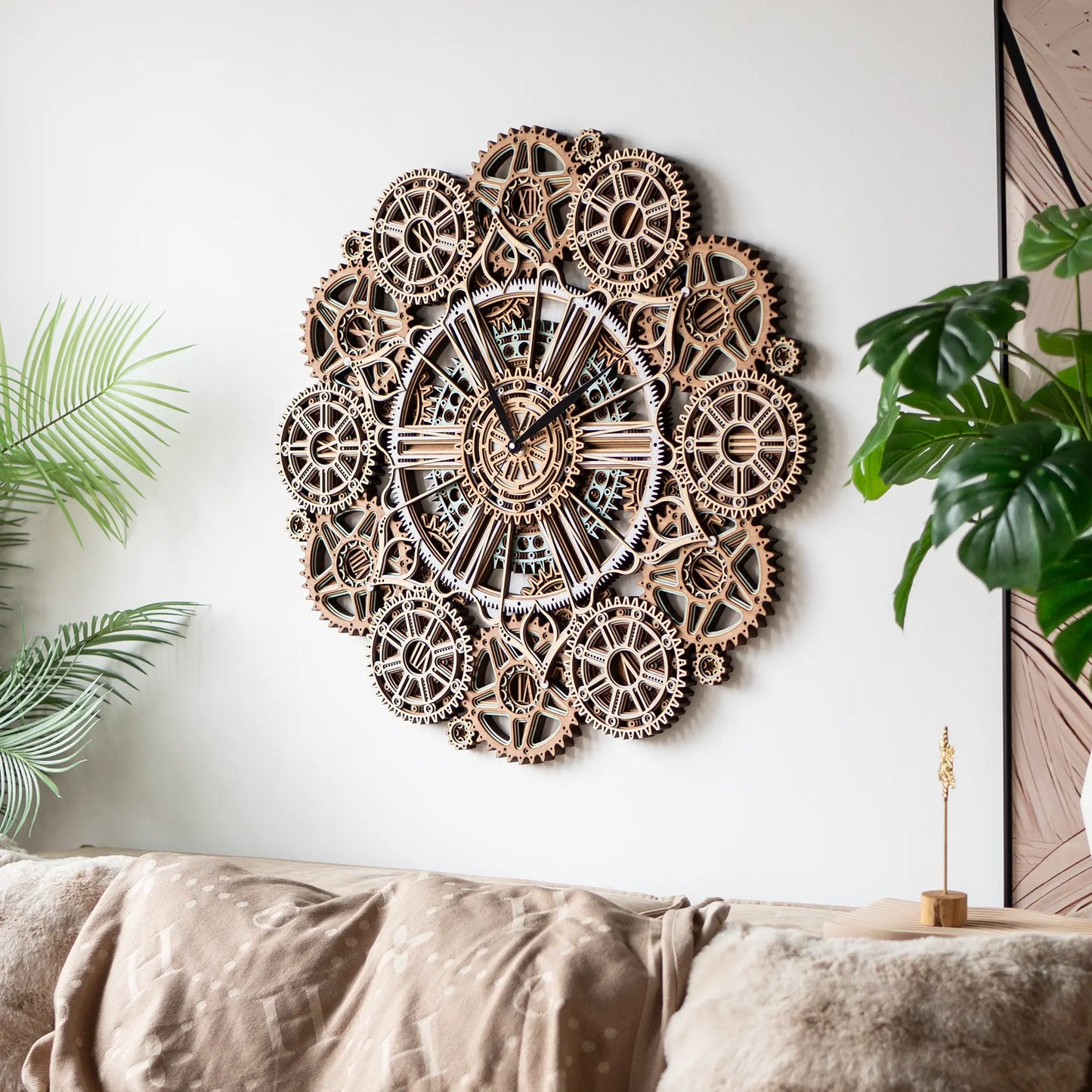 Celestial Gear Wall Clock elevation view