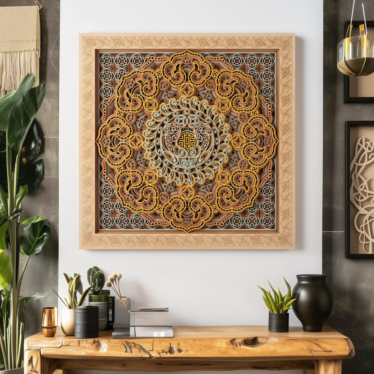 Eightfold Fortune Mandala Livingroom
