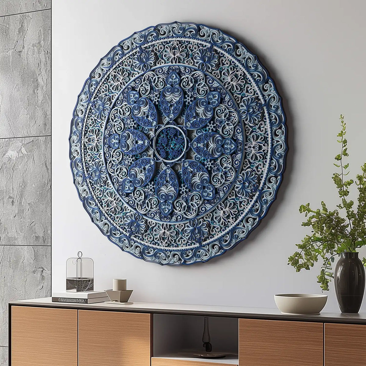 Peony Multilayer Wood Wall Art | STEREOWOOD