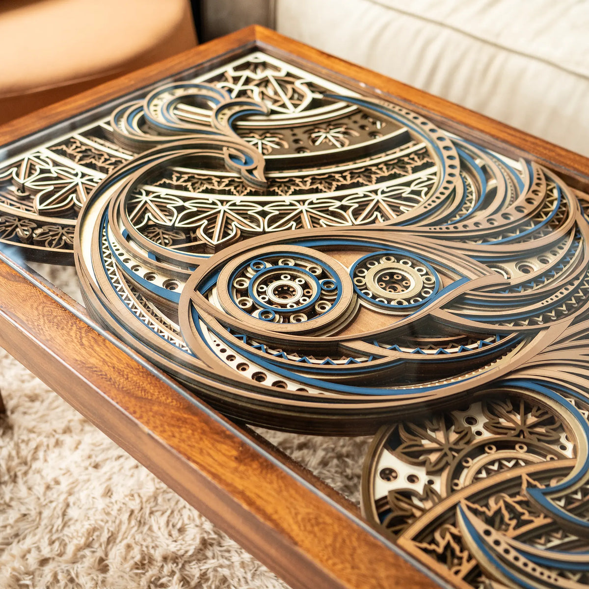 Phoenix Table Phoenix Layered Wood Coffee Table | STEREOWOOD