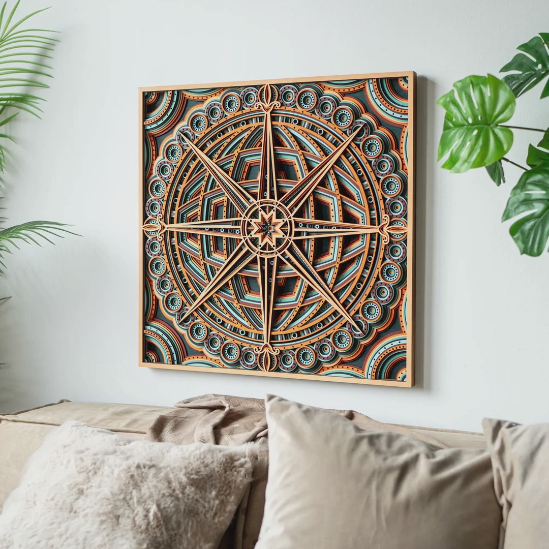 Celestial Map 3D Wood Map Wall Art