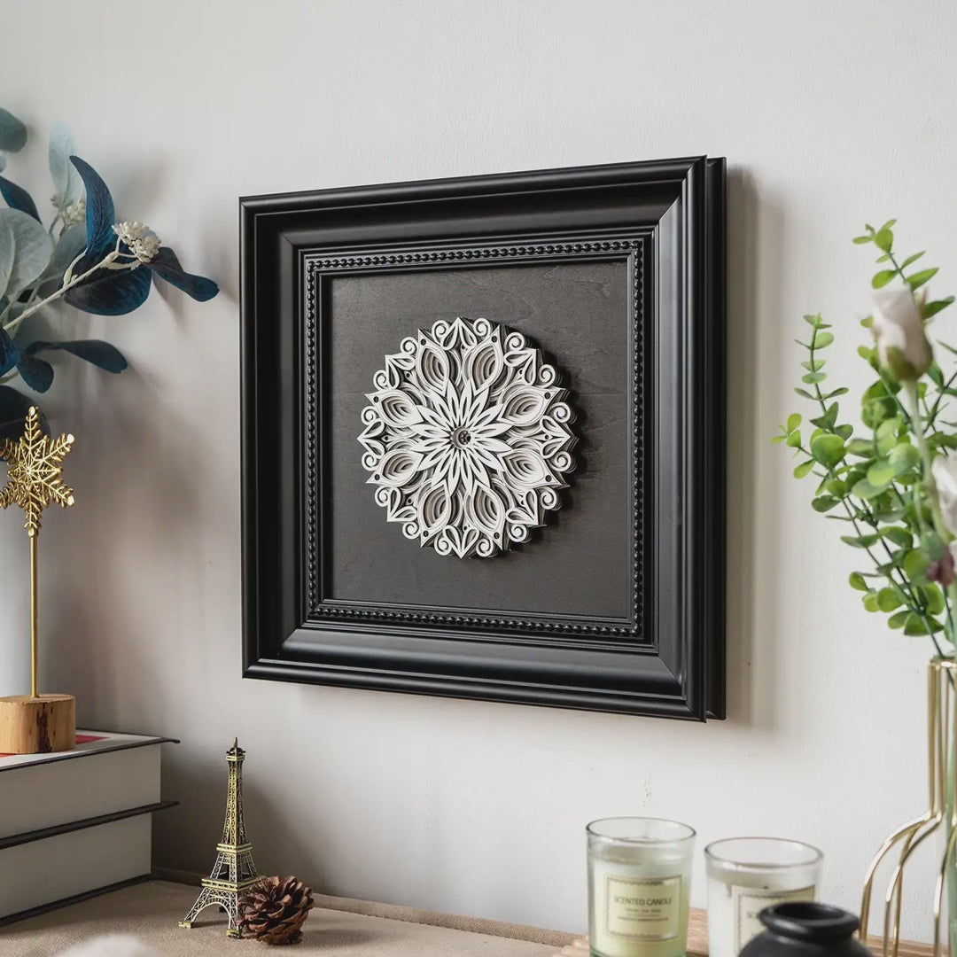 Mandala Art Layered Wood Desktop Piece