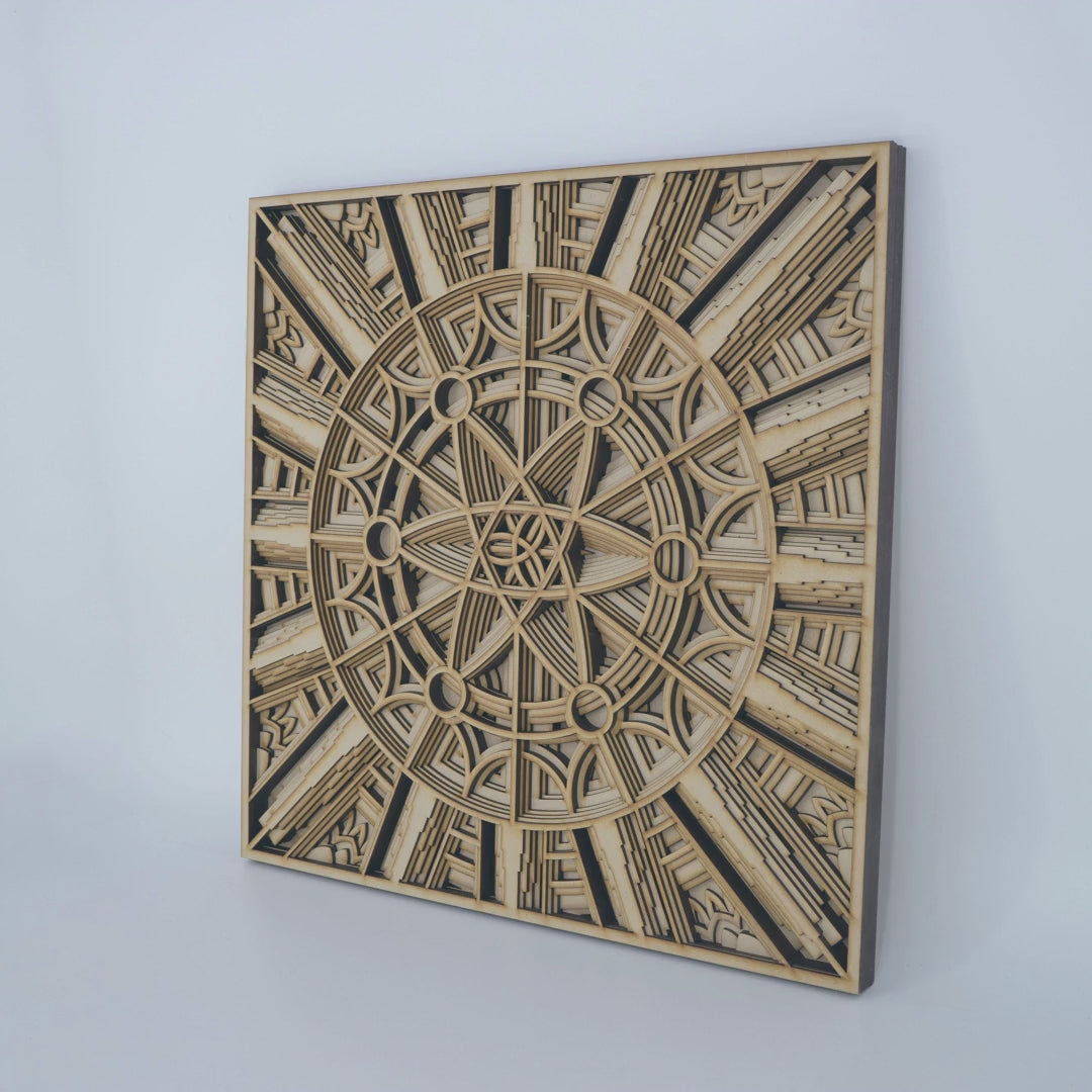 Circulation Multilayer Wood Wall Art