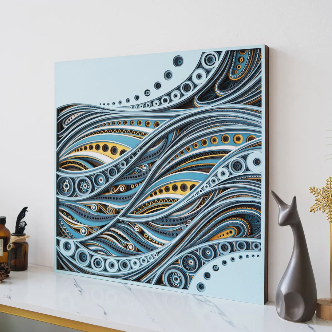 Ribbon Multilayer Wood Wall Art