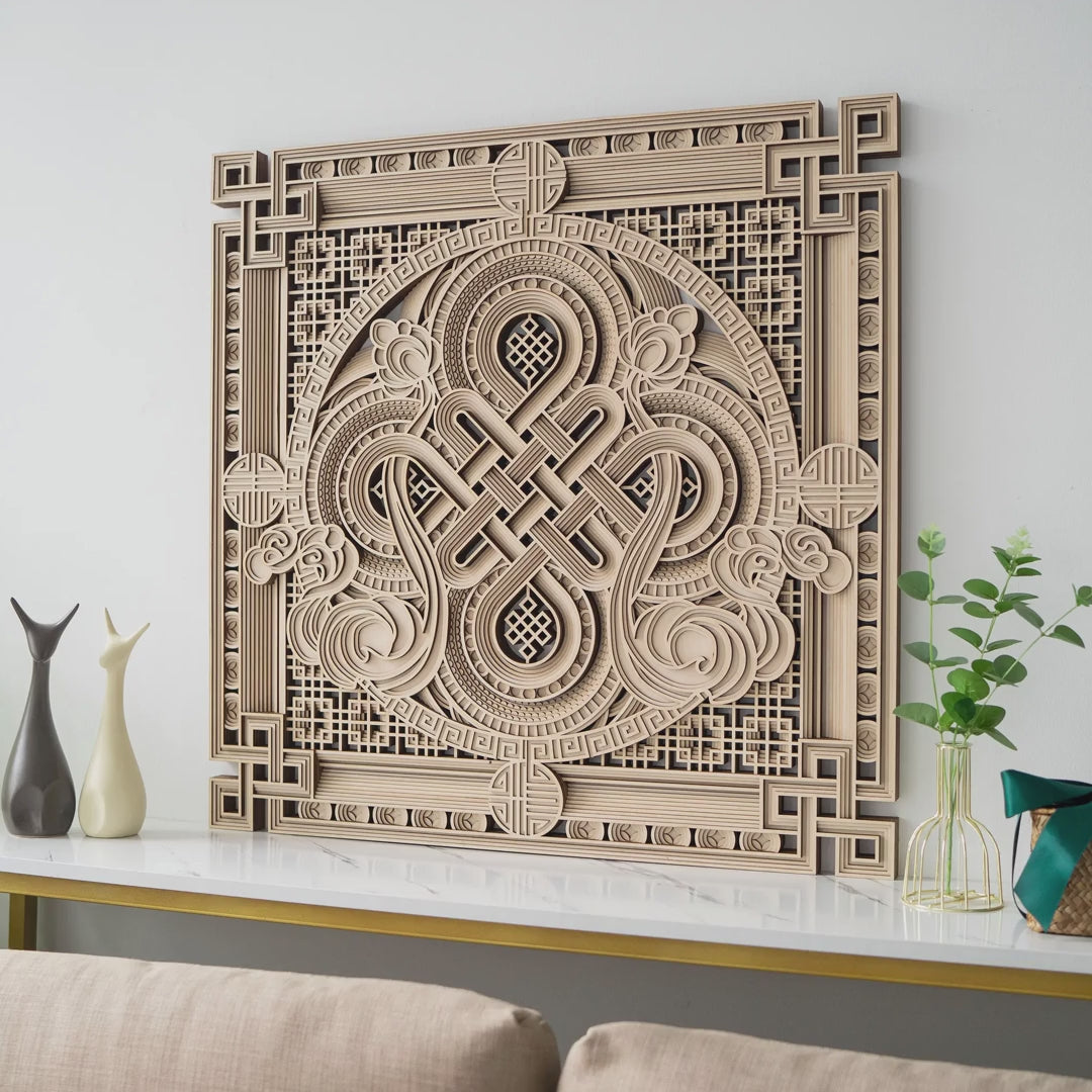 Peace Knot Multilayer Wood Wall Art