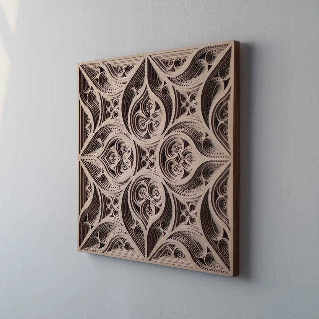 Rose Multilayer Wood Wall Art