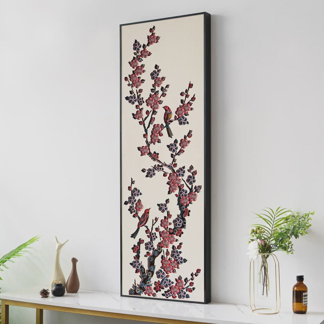 Plum Blossom Multilayer Wood Wall Art