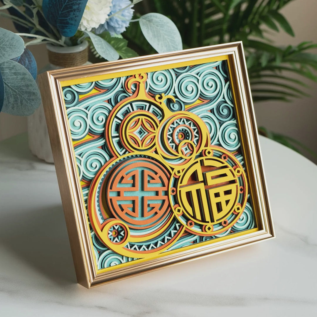 Twin Blessings Layered Wood Desktop Decor