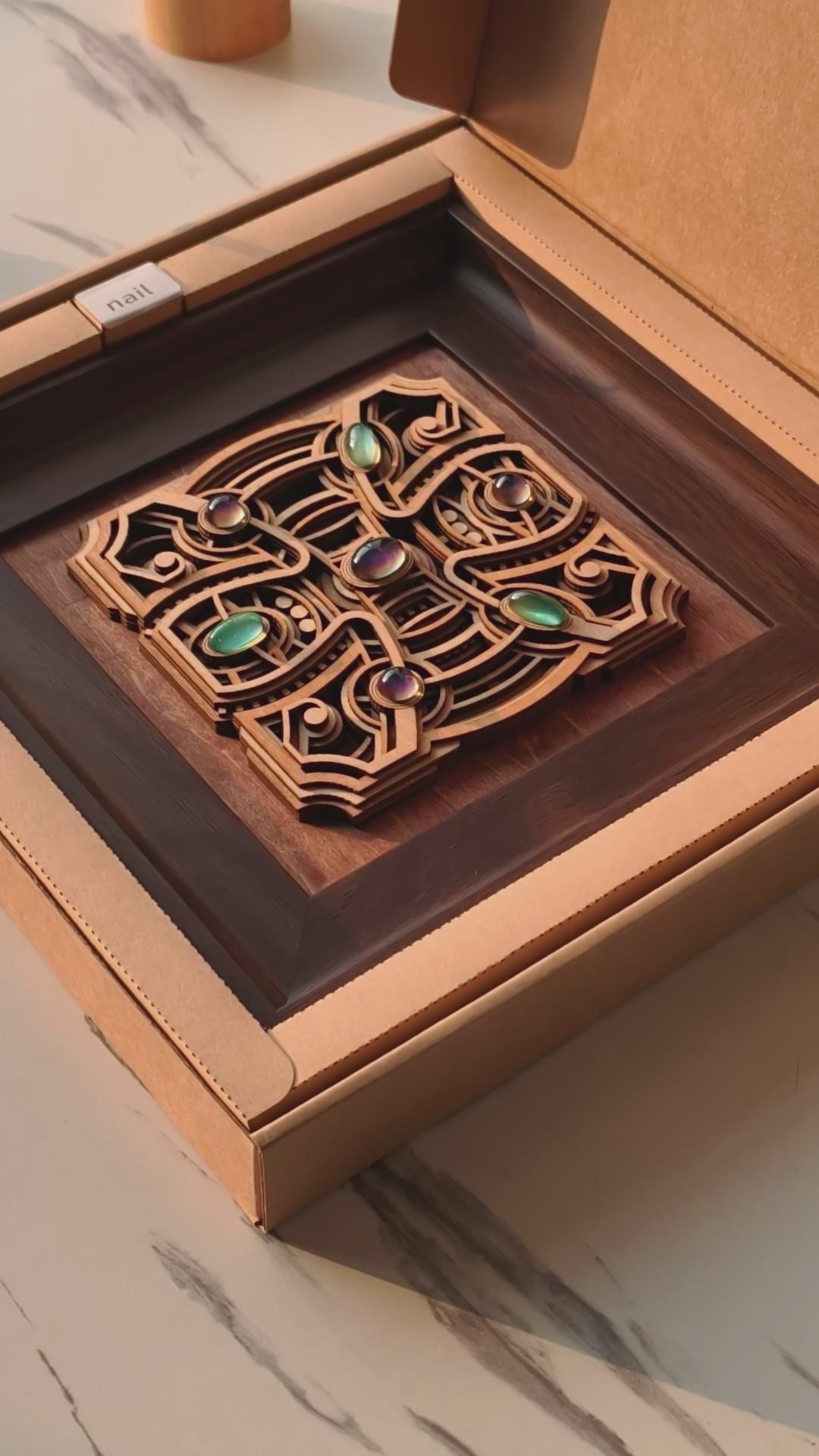 Stellar Muse Layered Wood Desktop Decor