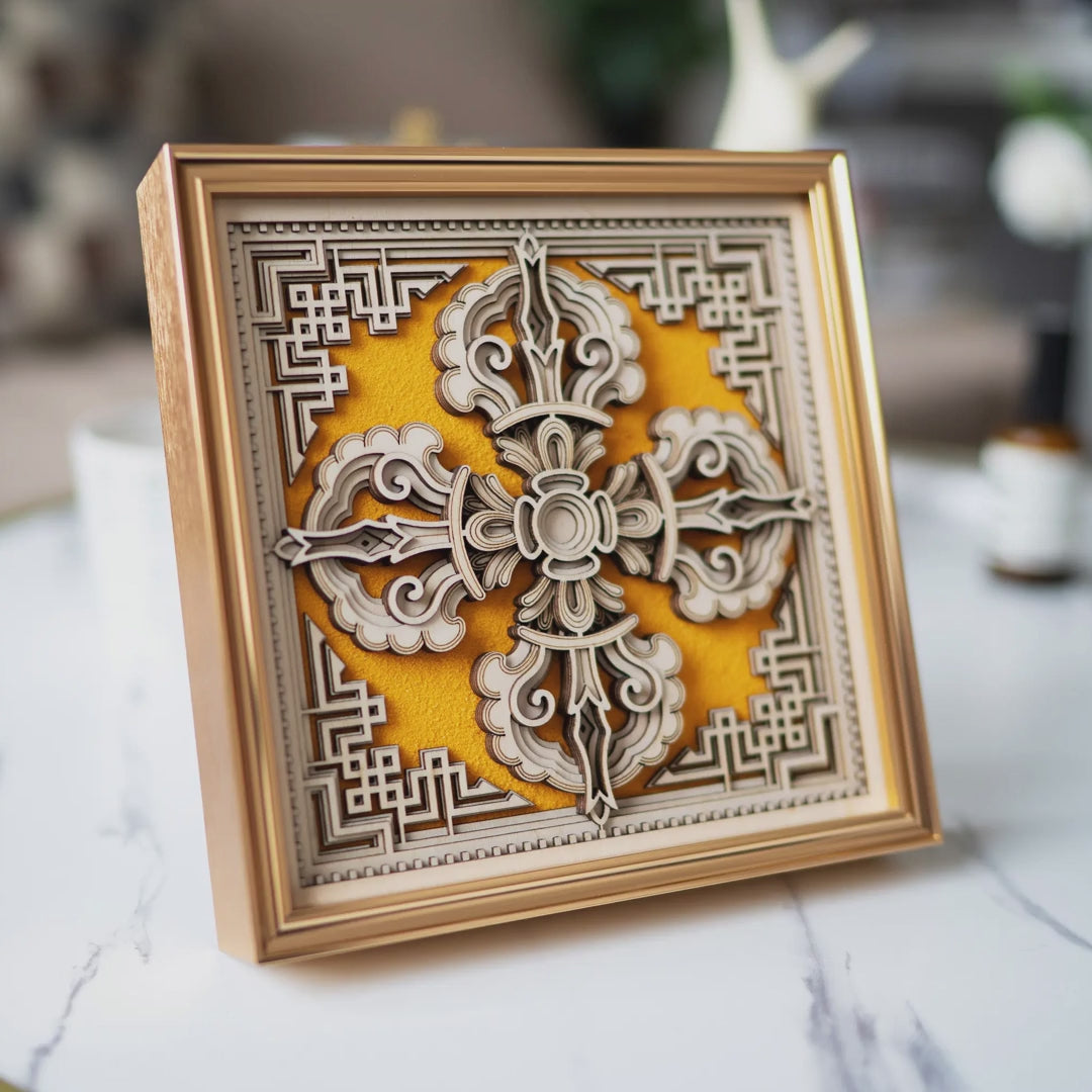 STEREOWOOD-Kreuz Vajra