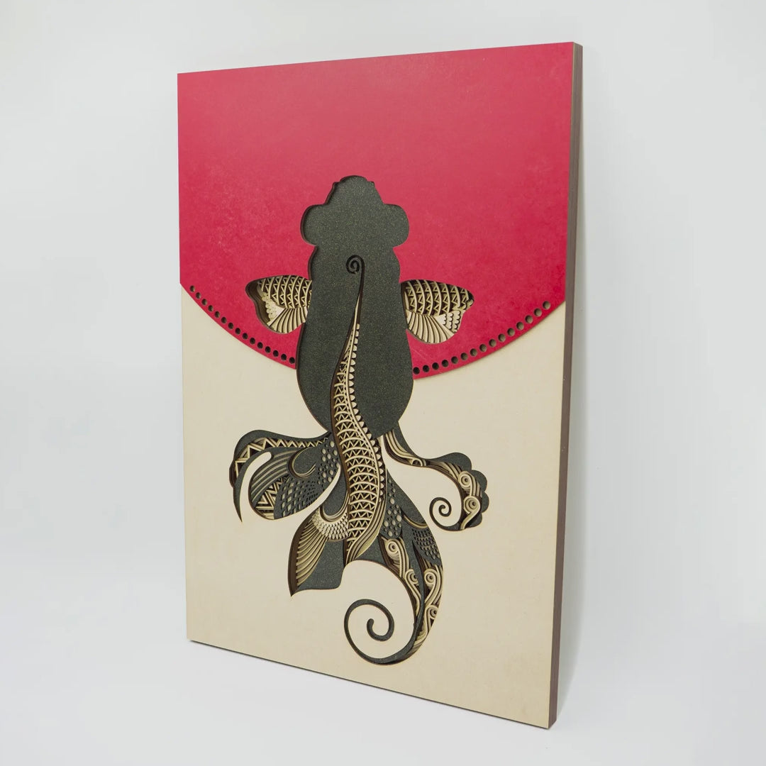 Goldfish Multilayer Wood Wall Art