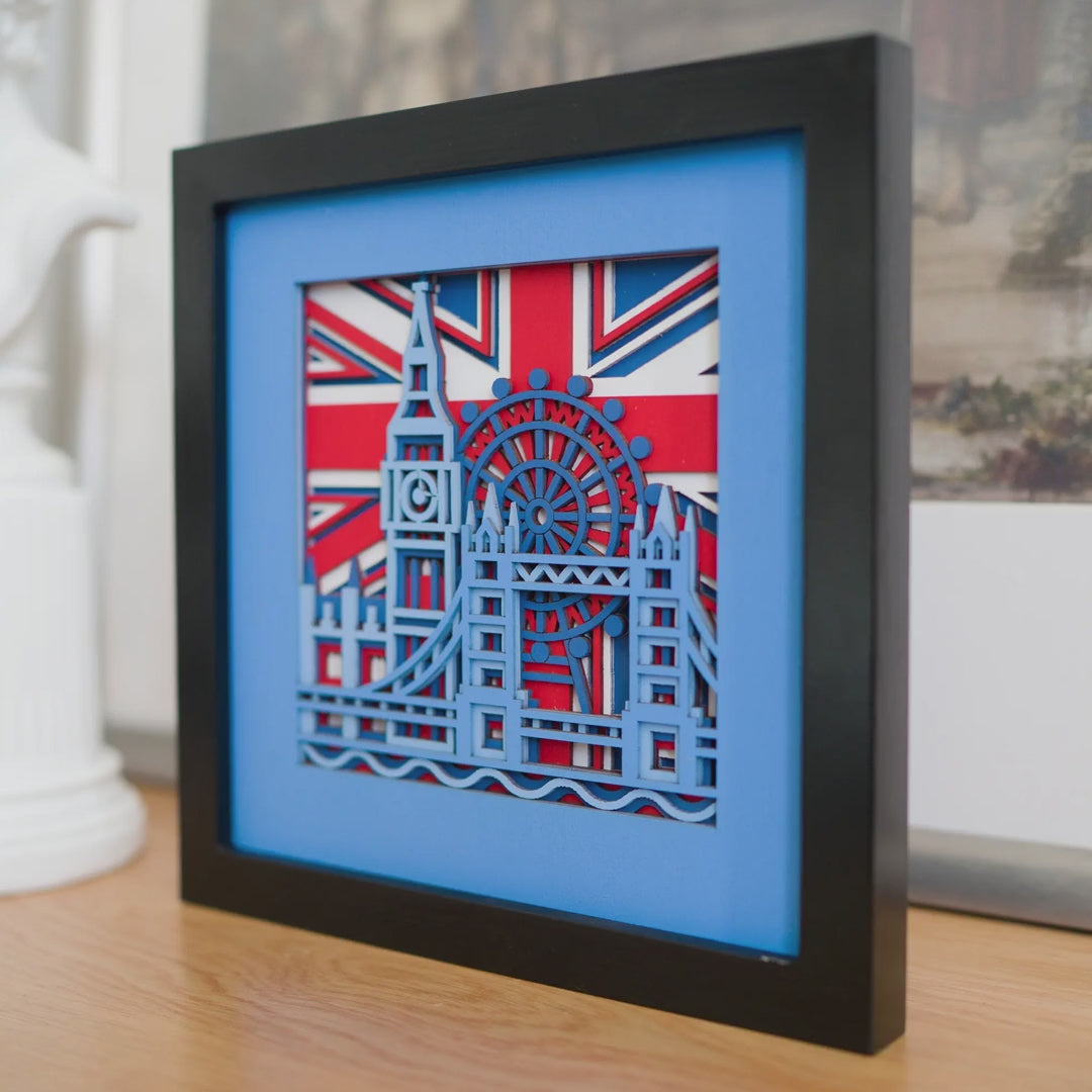 England Layered Wood Desktop Decor