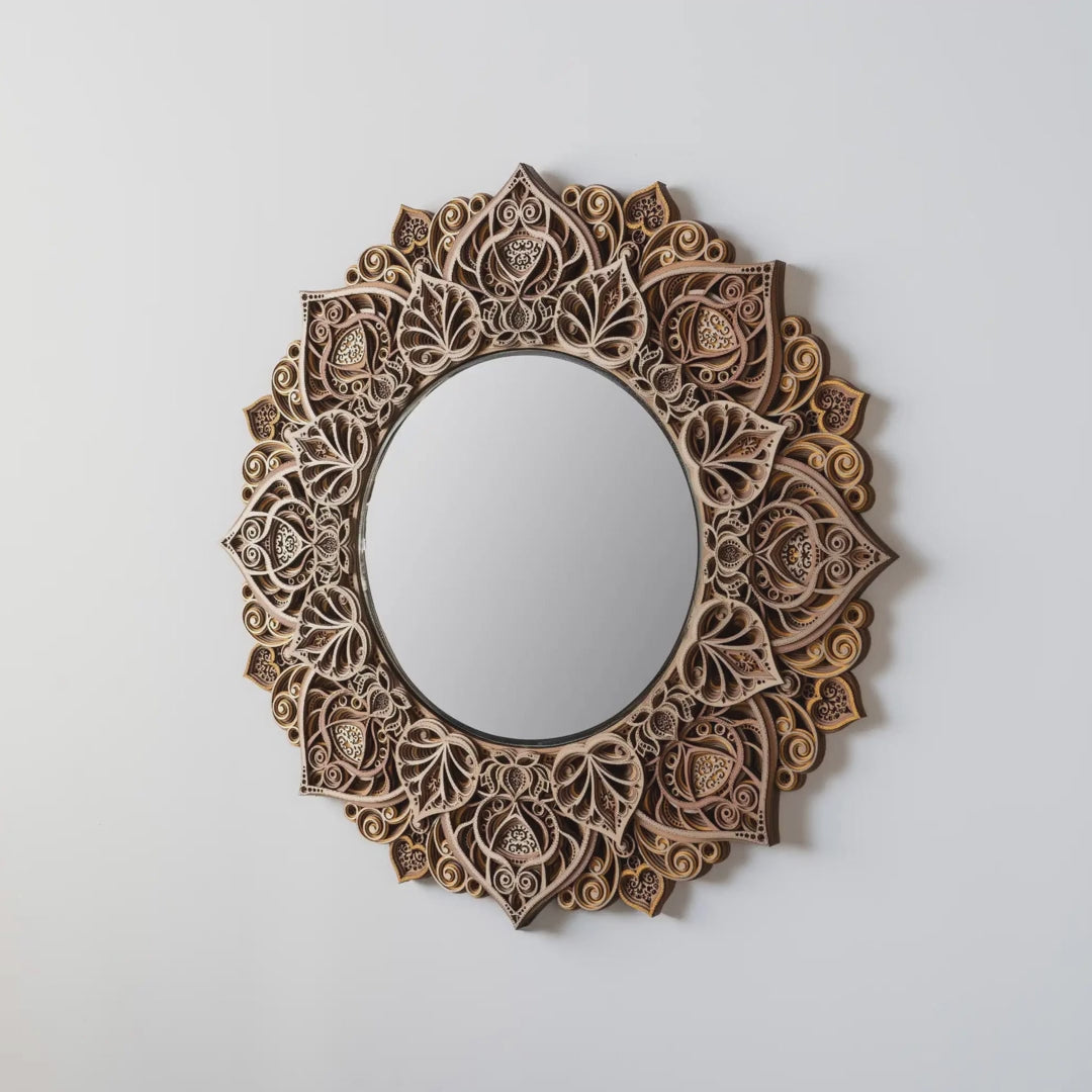 Bodhi Mandala Wood Wall Mirror