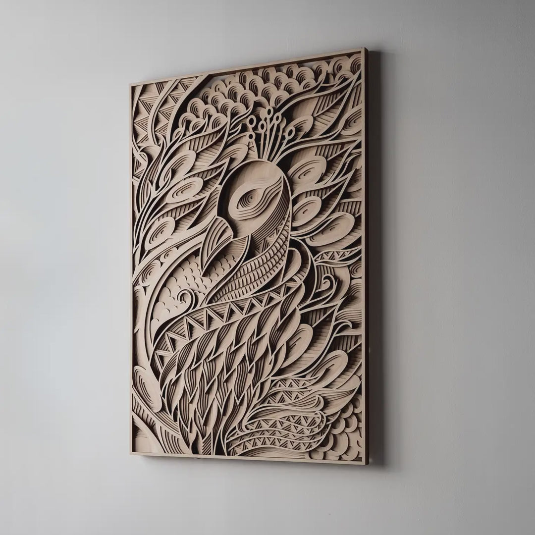 Phoenix Multilayer Wood Wall Art