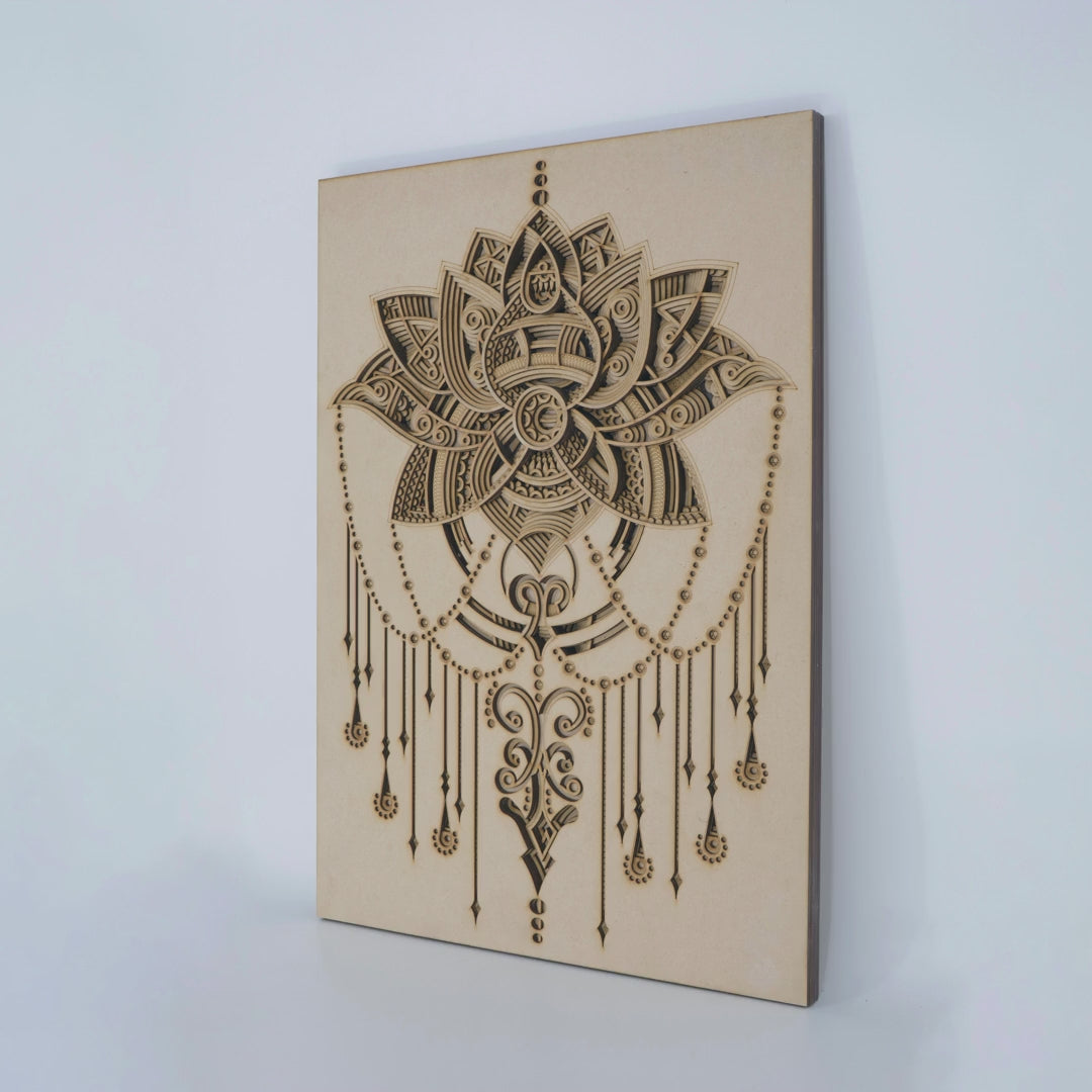 Lotus Multilayer Wood Wall Art
