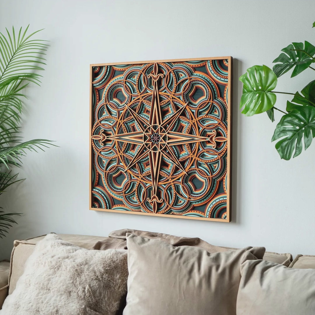 Astrolabe Multilayer Wood Wall Art