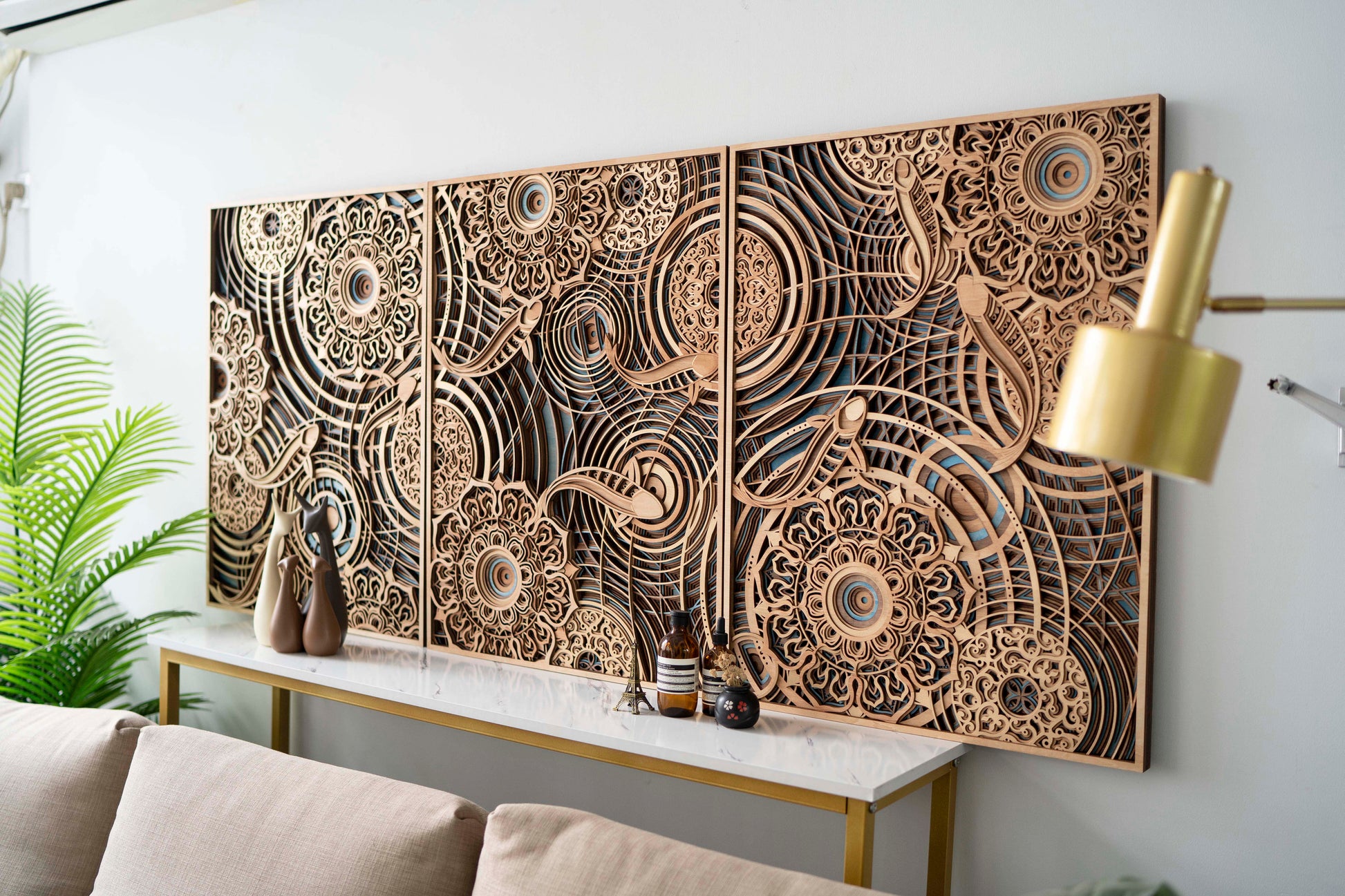 STEREOWOOD Koi Multi-Layer Wood Wall Art, Stereoscopic 3D Wall Art